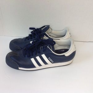Adidas Samoa Blue White Sneakers Leather Men's